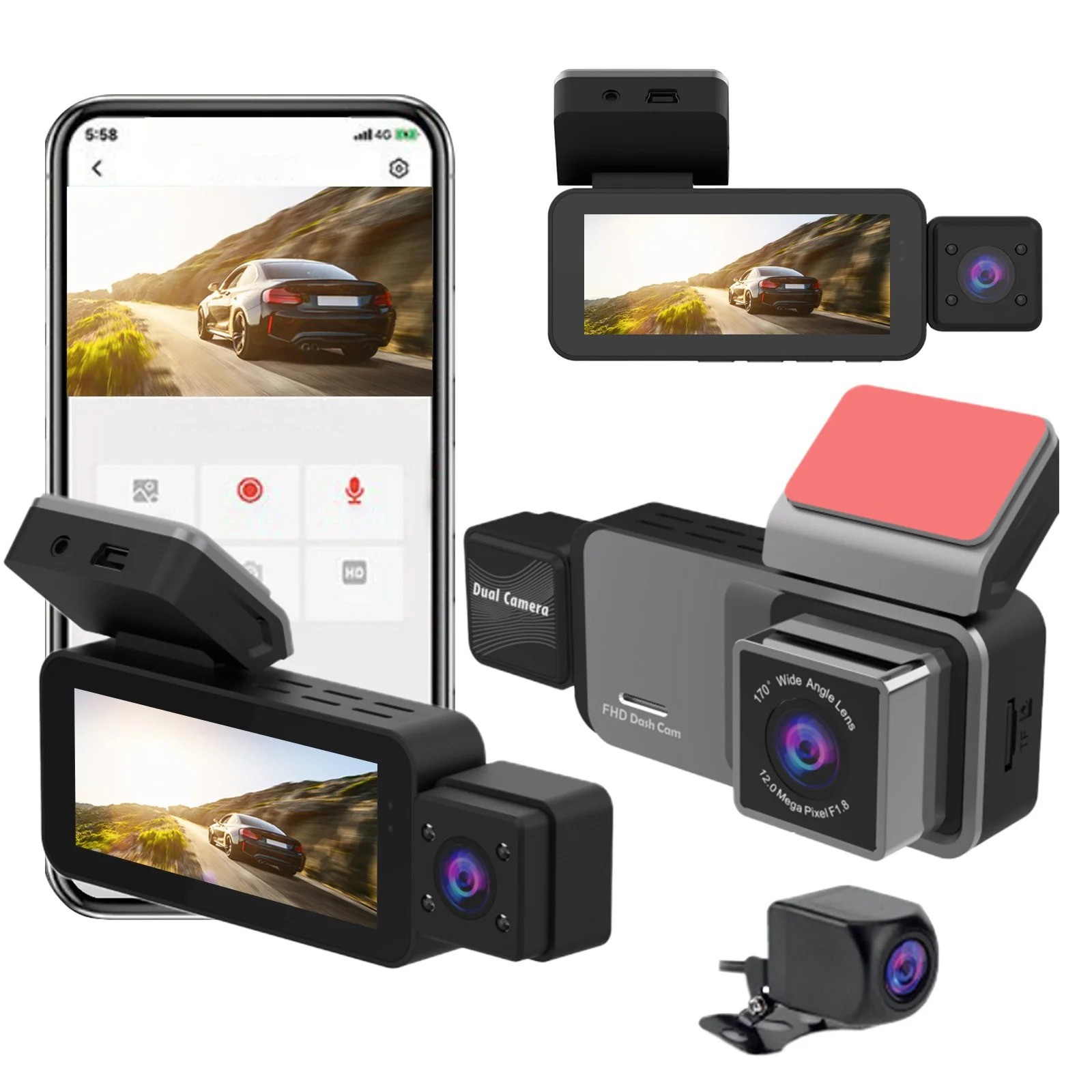 Dash cam ES80 CH-3 32GB